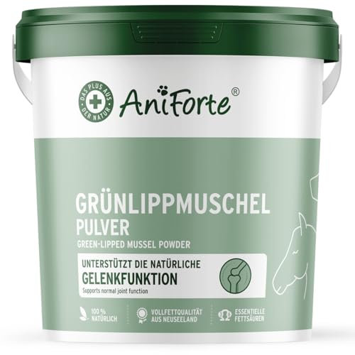 AniForte Vert Lipp Coquillage 1kg, pour Les Articulations, Nouvelle Joie de Mouvement, pour Chiens et Chats