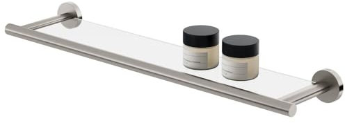 Tiger Boston Ablage, Edelstahl gebürstet, Sicherheitsglas, 581 mm x 130 mm x 50 mm