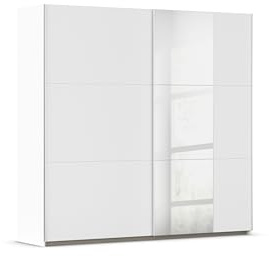 Rauch Möbel KRONACH, Schwebetürenschrank, Farbe Weiß, Breite 218 cm | Schrank, Mehrzweckschrank, 4-türig, 2 Schubladen, Zubehör Basic, für Schlafzimmer, Kinderzimmer, Babyzimmer, Garderobe, Flur