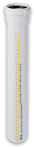 Gebr. Ostend. Kunststoffe GmbH Schallgedämmtes Abflussrohr mit einseitiger Muffe DN 110 x 500mm, Schallschutzstufe III, Polypropylen, Abwasserrohr, 1 Stück