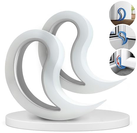 Stoppy, dörrstopp, fönsterstopp, stopp, set med 2 (finns i 14 varianter) (genomskinlig)