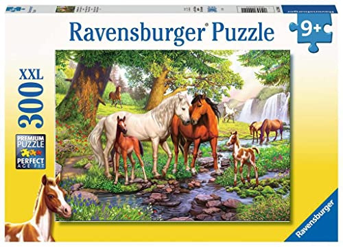 Ravensburger Puzzle Wildpferde am Fluss - 300 XXL Teile Puzzle ab 9 Jahre | 300 XXL Teile Puzzle, Kinderpuzzle ab 9 Jahre, Ravensburger Qualität
