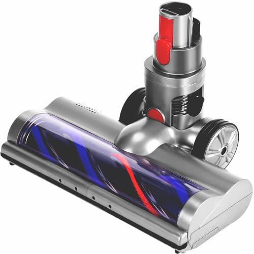 Bürste Kompatibel mit Dyson V7, V8, V10, V11, V15 Staubsauger Elektrobürste mit Direktantrieb mit 4 Frontlichten für Hartboden und KurzflorigeTeppiche