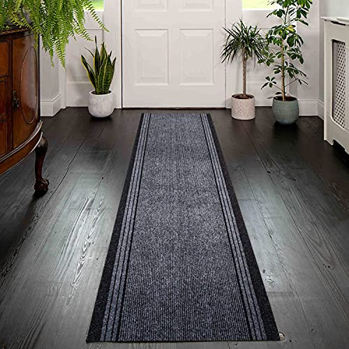 eXtreme Carpet Runner – Non-Slip Durable Runner Rug for Hallways & Kitchens | Washable Low-Maintenance Mat, Stylish Neutral Design, Easy to Clean, Long-Lasting Underfoot, 66cm × 122cm, Grey
