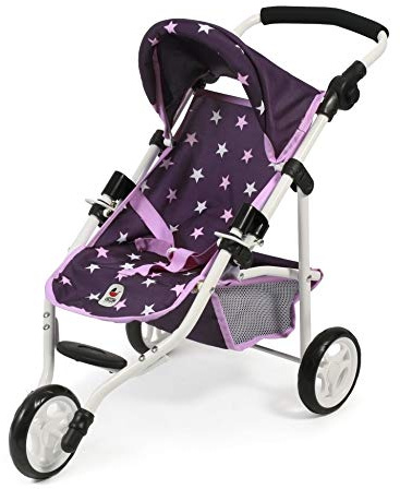Bayer Chic 2000 - Poussette de poupée Lola - Jogging - Jogging - Poussette de poupée - Stars Violet - 70 x 33 x 62 cm