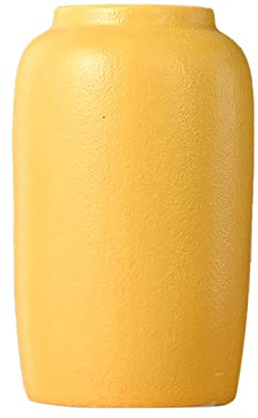 ZYLLZY Morandi Keramikvase, moderne nordische Kunst-Dekorvase, farbiges Blumenarrangement, getrocknete Blumen, dekorative Keramikvase für Küche, Büro, Wohnzimmer, Dekoration, Gelb