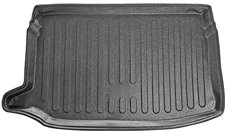 ACPA AUTO Compatible con Volkswagen Polo 5 (Cline-Hline) 2010-2017 Flexible Tronco Alfombra De Carga Piso de Carga Superior Bandeja Maletero Trasero Negro