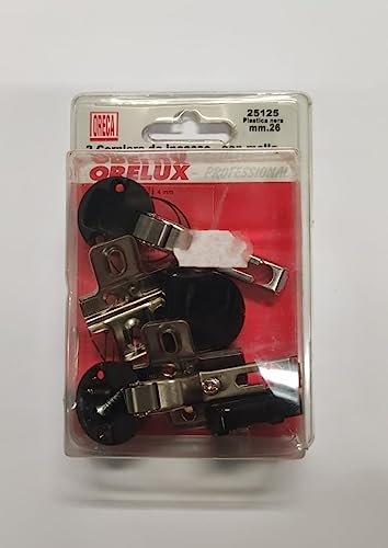 ORECA - CERNIERA DA INCASSO CON MOLLA PER ANTE DI VETRO 26MM 2PZ