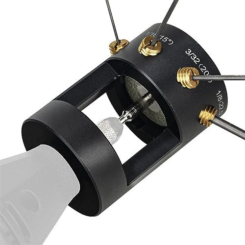 Tungsten Electrode Sharpener Grinder Head, Aluminum Alloy Tungsten Electrode Sharpener Grinder Tig Welding Tool with Cut Off Slot, Multi Angle & Offsets, Wheels and Connecting Rods
