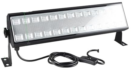 Lumières stroboscopiques Dj, Disco Night Maker, Barre de lumière noire UV 100W LED projecteur ultraviolet for Halloween lueur fête peinture corporelle fluorescente KTV DJ barre scène BlackLight Facile