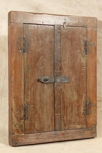 Biscottini Puerta interior ventana 45,5 x 4,5 x 60,5 cm – Puerta de madera – Puertas de interior y exterior – Decoración casa