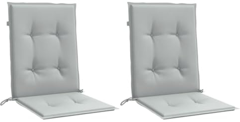 vidaXL Niedriglehner-Auflagen 2 STK. Melange Hellgrau 100x50x4cm Stoff