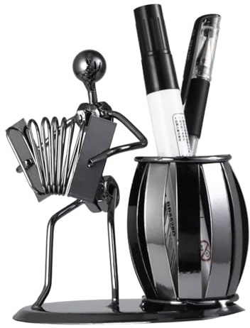HONMEET Pot à Stylo Créatif en Fer Forme Accordéon Léger Multi-usage pour Bureau et Magasin Organisateur de Pinceaux Cosmétiques et Objets Petits Couleur Aléatoire