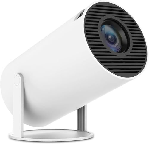 Mini Proiettore 4K Supporta, Proiettore Portatile WiFi 6 BT 5.0, Proiettore 1080p Full Hd Supporta Correzione Trapezoidale, 180°Rotabile Proiettore per Telefono//PC/TV