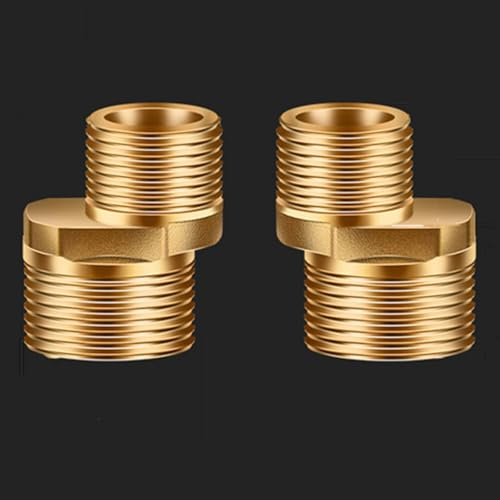 BiaoTeng Excentricas Grifo Ducha Ajustable Latón 2 Piezas Reductor de 3/4 a 1/2 Adaptador 30 mm