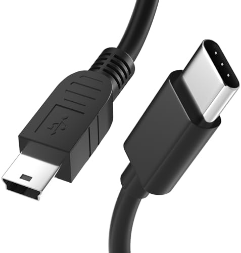Cable USB C a Mini USB de 1 m, tipo C a Mini B, cable de carga para GoPro Hero 3+, PS3, reproductor de MP3, Garmin, Dash Cam, Canon PowerShot Rebel ELPH Camera, cargador para Playstation 3 Charging