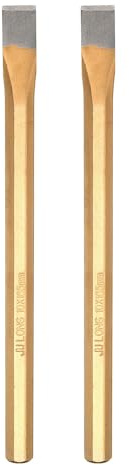 sourcing map 2 scalpelli a freddo da 10 mm x 165 mm, in lega di acciaio ad alta durezza, trattati termicamente, resistenti, con gambo ottagonale, per il taglio di rivetti, ferro, acciaio, bronzo, rame