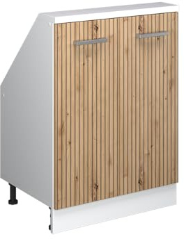 Vicco Dachschrägenschrank Rion, Artisan-Eiche/Weiß | B60 x T46 cm, mit 2 Türen, platzsparend für Dachschrägen