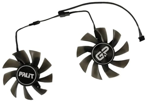 FDMOZRE Lot de 2 refroidisseurs VGA alternatifs 80 (75 mm) pour Carte Graphique PNY GeForce GTX 1650, Double Ventilateur, 4 Go GDDR6, vidéo