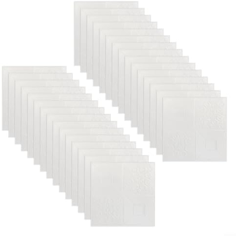 Lot de 30 autocollants muraux 3D en mousse - Auto-étanches - Isolation phonique - Anti-collision - Panneaux XPE pour salon, chambre à coucher, cuisine, chambre d'enfant, escaliers, TV - Blanc 1