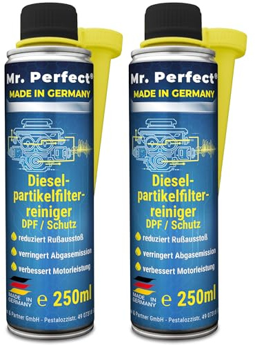 Mr. Perfect Hochwirksamer Dieselpartikelfilterreiniger DPF/Schutz 2 x 250ml | Diesel Additiv für alle Dieselmotoren | Dieselpartikelfilter Reiniger als Diesel Zusatz zur einfachen Anwendung