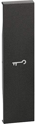 Bticino KG01F Cover Cover Livign Now con Simbolo Chiave, Cover Illuminabile, 1 Modulo, Colore Nero