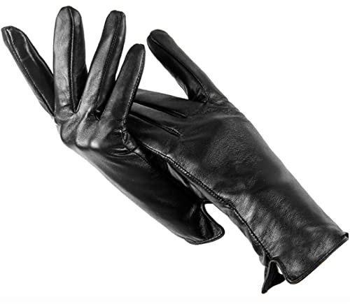 Damen Lederhandschuhe Lammfell Warme Fäustlinge Winter