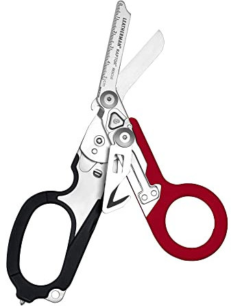 Leatherman Raptor Rescue - Notfall Klappschere mit Gurtschneider & Glasbrecher - Für Profis, Sanitäter, Feuerwehr - Rot/Schwarz