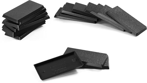 Evemodel Rectangular base model base made of plastic for figures or miniatures for war games table decoration (20pcs 25*50mm)