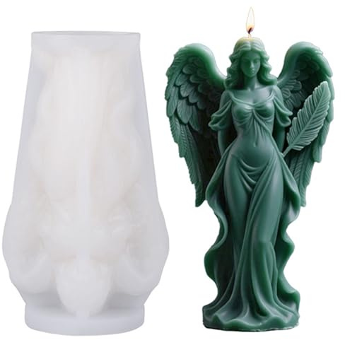 JS MOLD Kerzenformen Silikon,3D Flügel Göttin Gießen Silikonform,Kerzenformen zum Gießen, DIY Silikonformen Kerzenform,Kerzen Formen Silikon für Duftkerzen, Handwerk Ornamente (RX-143)