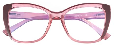 SKYWAY Blue Light Glasses Womens, Oversized Blue Light Blocking Glasses for Women, Square Cat Eye Frame Computer Gaming Glasses with Spring Hinge Anti Eyestrain UV Glare (Rose)