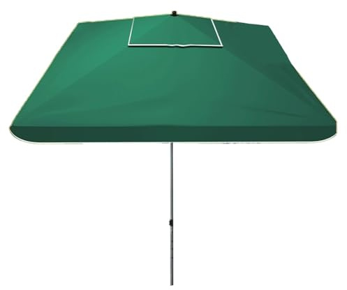 Grande ombrellone da Mercato Quadrato da 6,5 Piedi Regolabile da Tavolo per Esterni, Parasole Antivento per Giardino, Patio, Piscina, Cortile