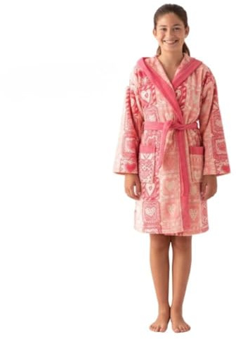 Top Towel Accappatoio Bambino e Ragazzo Orchide in Cotone 100% | Spugna Morbida e Assorbente Certificata OEKO-TEX | Ideale per Doccia, Bagno o Piscina – Albornoz Juvenile 12 Anni