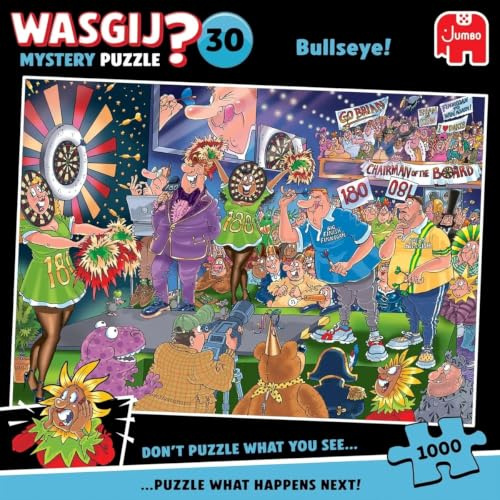 Wasgij Mystery 30 - Bullseye - 1000 Piece Jigsaw Puzzle for Adults | Challenging, Brainteasing, Funny 1000 Pc Adult Puzzle - Large FSC Certified Jigsaw - Birthday & Christmas Gift - 68 x 49 cm