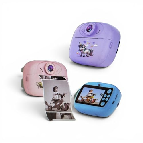 Macchina Fotografica per Bambini con Stampa Istantanea, Fotocamera per Bambini con 30 Effetti, Tempo di Ricarica 150 minuti