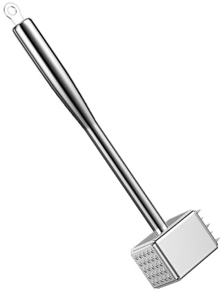 316 Stainless Steel Kitchen Meat Hammer for Tenderizing and Flattening Meat Tenderizer Tool for Tenderizing Steak Ergonomic Tenderizer