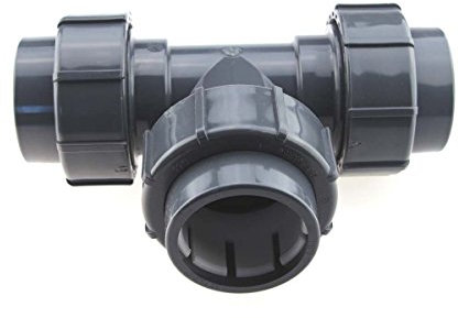 FlexFit® Übergangs T-Stück 90°, 3x Klemmverschraubung d 50mm -d 50 mm