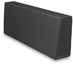 TexDeko Rückenkissen 120x43x20/15cm für Palettenkissen In- & Outdoor wasserabweisend Bezug mit Reißverschluss waschbar (Anthrazit)