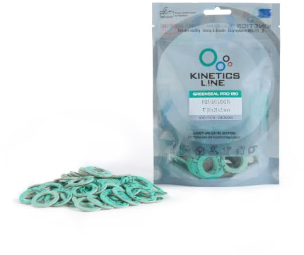 Joint Plat en Fibre 1 - 26/34 mm (30 x 21 x 2 mm) – Lot de 100 – Jusqu’à 180 °C – Pour Installations Sanitaires et de Chauffage