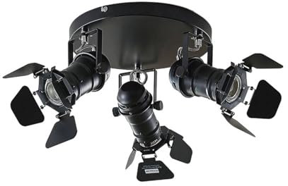 Ceiling Light 'Tilen' dimmable (Industrial Design) in Black Made of Metal for e.g. Living Room & Dining Room (3 Light Sources, GU10) from Lindby | Ceiling lamp, lamp