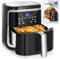Aigostar Cube - Friteuse à air sans huile de XXL, 1900W, 7L air fryer. Livre de recettes inclus. Mode manuel et fonction maintien au chaud. Panneau tactile LED, 7 préprogrammes