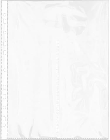 Ideen mit Herz Sammelhüllen | Klarsichthüllen | Prospekthüllen | DIN A4 | 2-geteilt | 2 Fächer je 10,9 x 30 cm | glasklar | 50 Stück | Fotohüllen | Sticker | Tickets | Briefe | Dokumente in Din lang