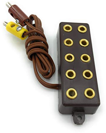 BELI-BECO 3946 Verteilerleiste 5-Fach mit Kabel und Stecker - 8mm Abstand - 3,5V (Braun)