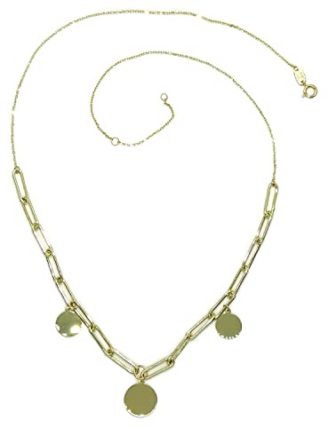 never say never Halskette aus 18 Karat Gelbgold mit Zwangsgliedern und Mini-Zwangskette, 45,00 cm lang. Gewicht, 2,65 g 18 Karat Gold.
