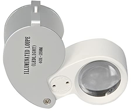 GrowPRO Taschenmikroskop 40x mit LED Beleuchtung - Lupe Mikroskop