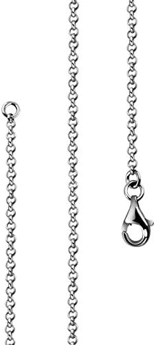 Lijoh Silberkette 24K Rose vergoldet Damen Erbskette 925 Sterling Silber ohne Anhänger, Breite 1,7mm, Länge 42 bis 90cm, LJ1011-4