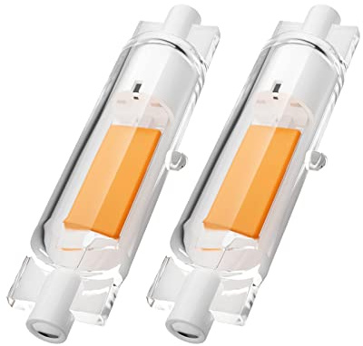BVCL R7S LED 78mm 5.4W, Dimmbare Birne, Warmweiß 3000K, 500lm, Led R7s 78mm 5.4W COB Lamp Ersatz für 50W Halogen, Hohe CRI, Kein Flackern, AC220-240V