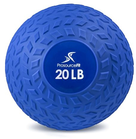 ProsourceFit Slam Medicine Balls 5, 10, 15, 20, 25, 30, 50lbs Smooth and Tread Textured Grip Dead Weight Balls for Strength and Conditioning Exercises, Cardio and Core Workouts
