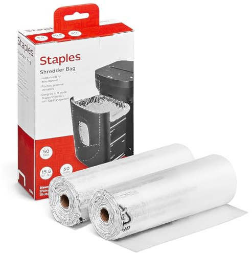 Tru Red Shredder Bags, Paper Shredder Bags for Home/Office, 15.8 Gal, 100 Pack