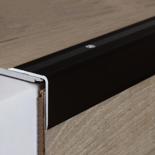PROVISTON | Treppenkanten- & Winkelprofil | Aluminium | 40 x 42 x 1000 mm | Bronze Dunkel | Metallprofil | Treppenprofil